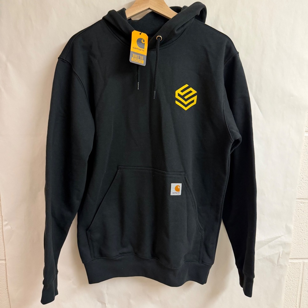 Carhartt Loose Fit Midweight Sweatshirt Black Mens Workwear Hoodie S NWT